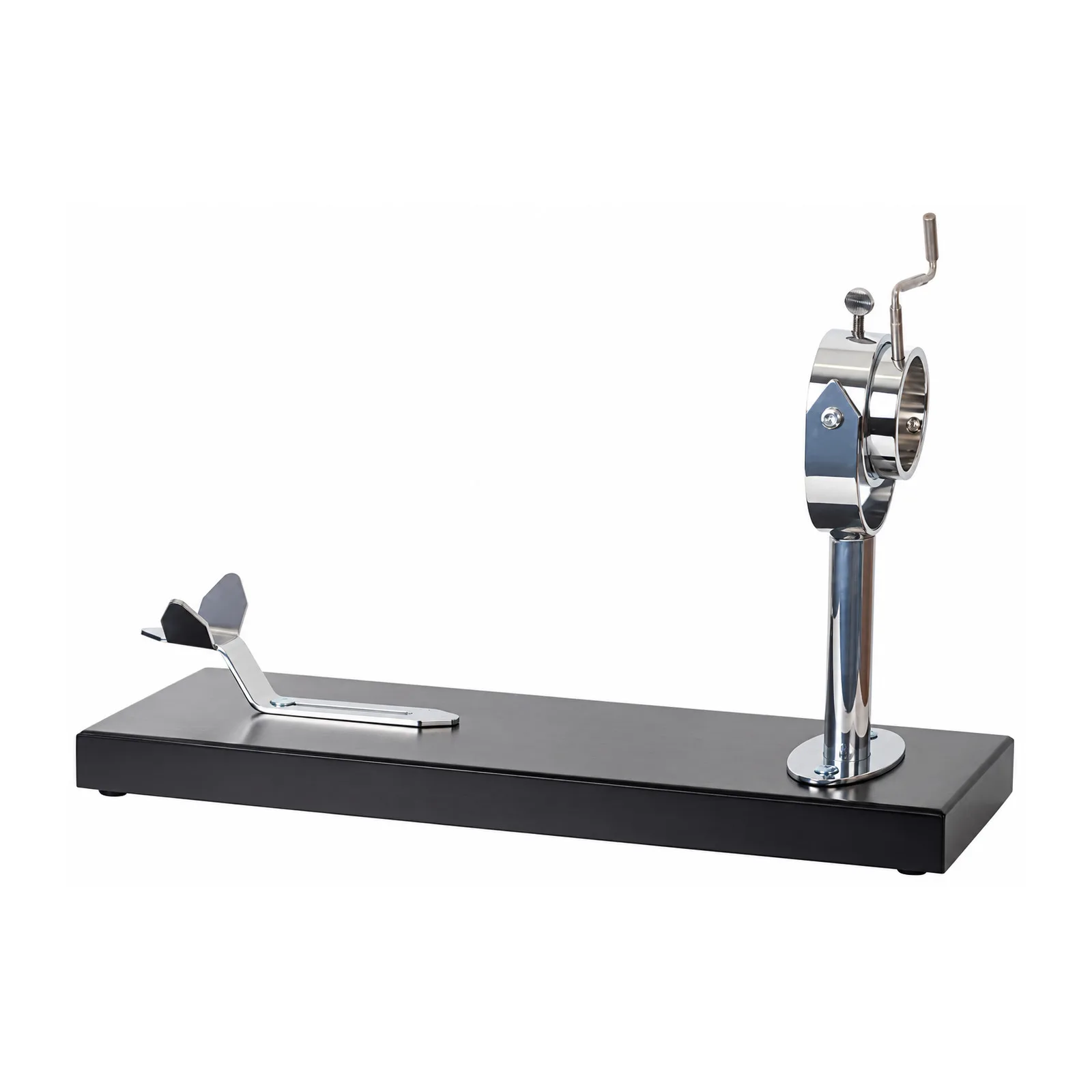Prosciutto Holder with Wooden Base and Rotating Handle