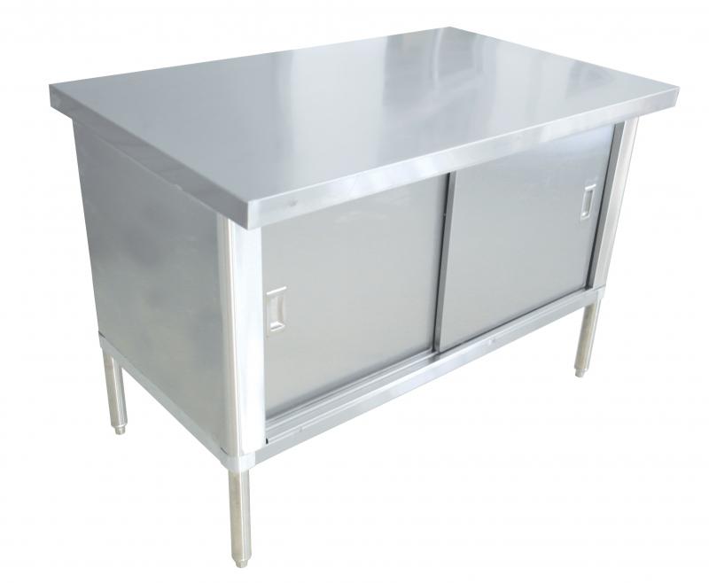 30″ x 60″ 430 Stainless Steel Knock-down Worktable – Flush Edge