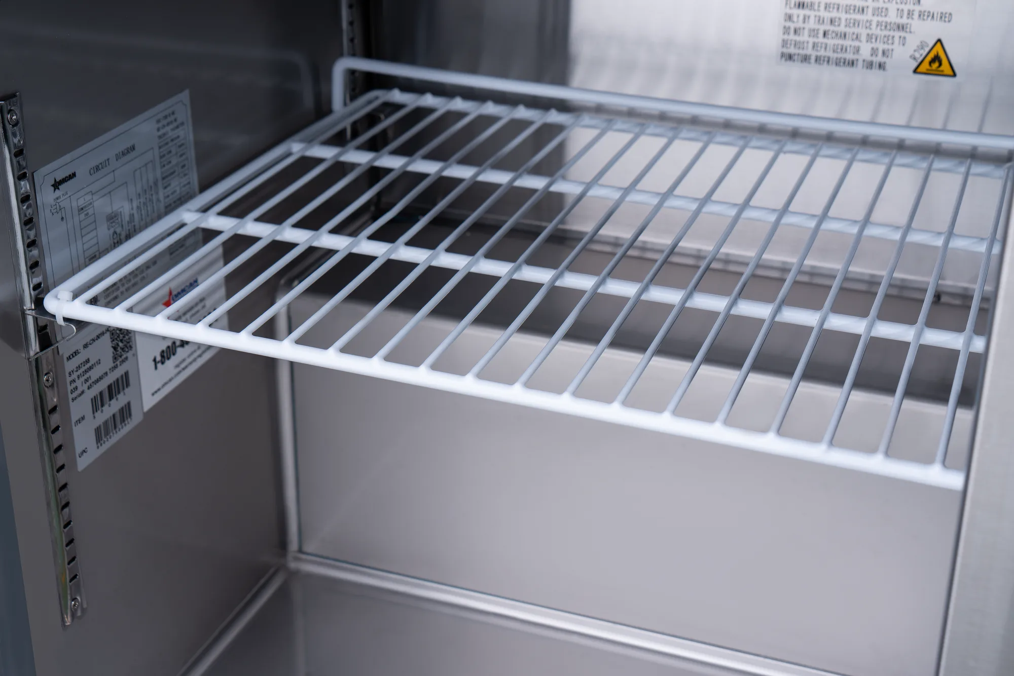 48″ Two (2) Door Undercounter Freezer, 12 cu. ft. (338 L), Stainless Steel
