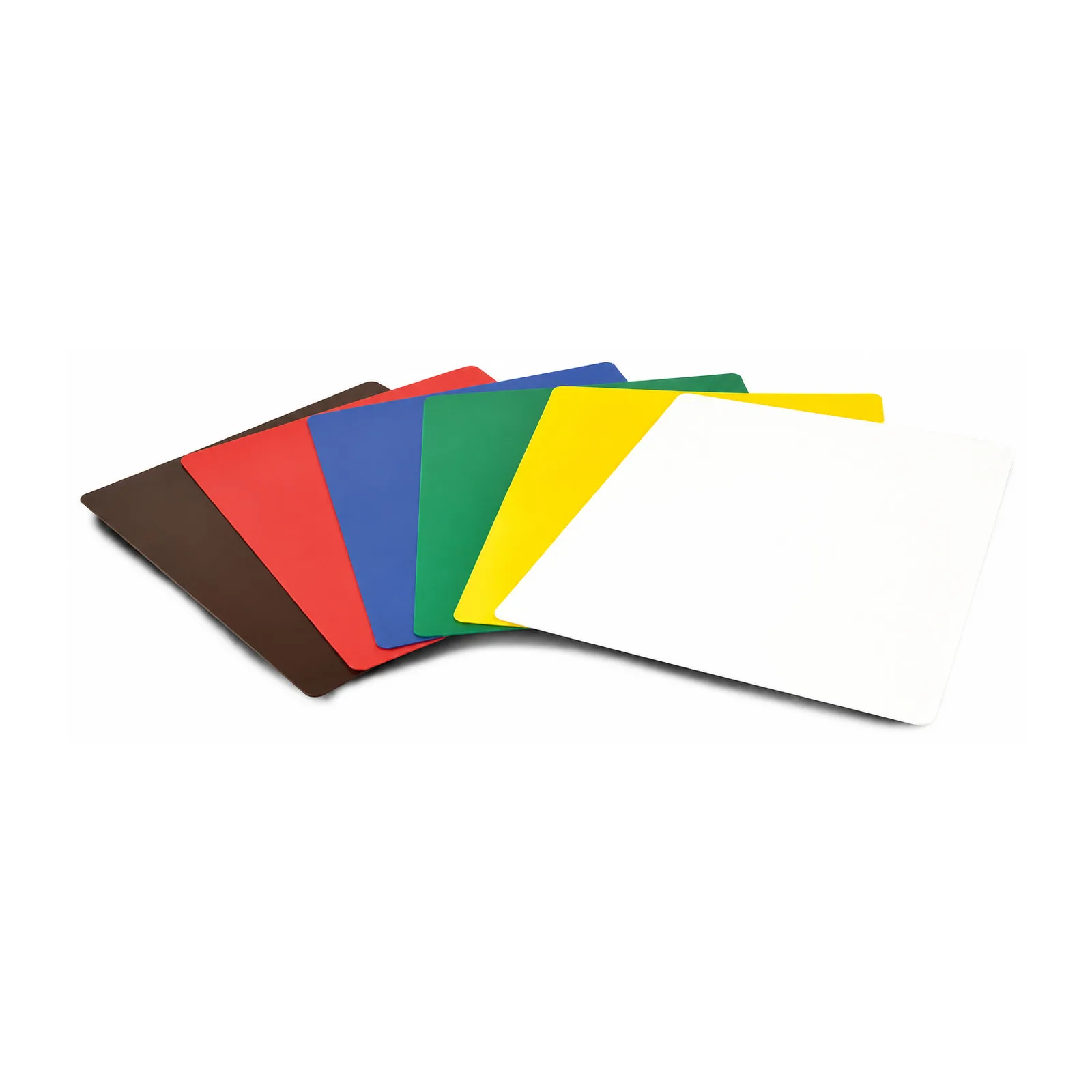 18″ x 24″ x 1/16″ Set of 6 Pre-Cut Color-Coded Polypropylene Flexible Cutting Boards