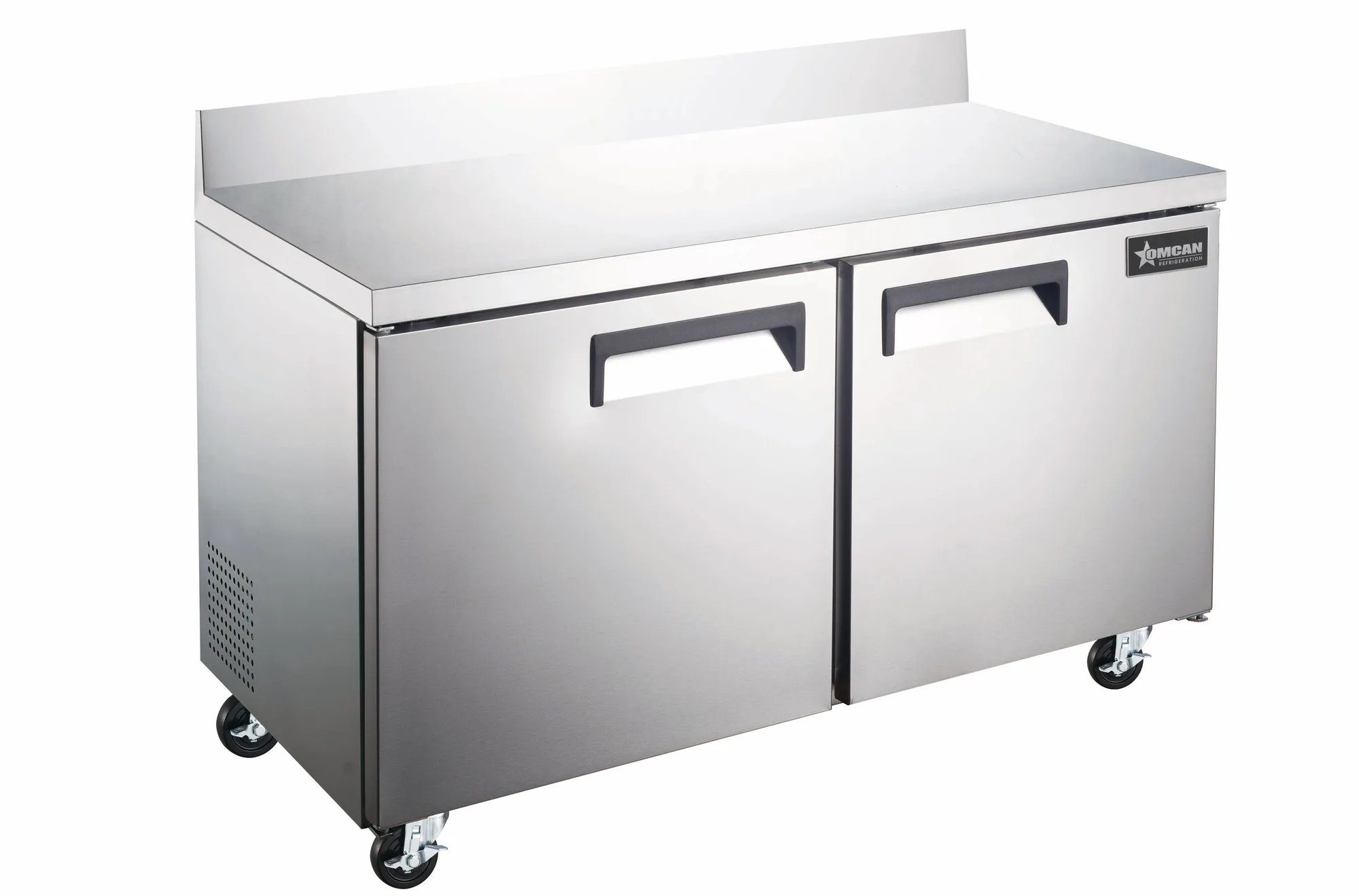 60″ Two (2) Door Worktop Refrigerator with Backsplash, 15 cu. ft. (425 L), Stainless Steel