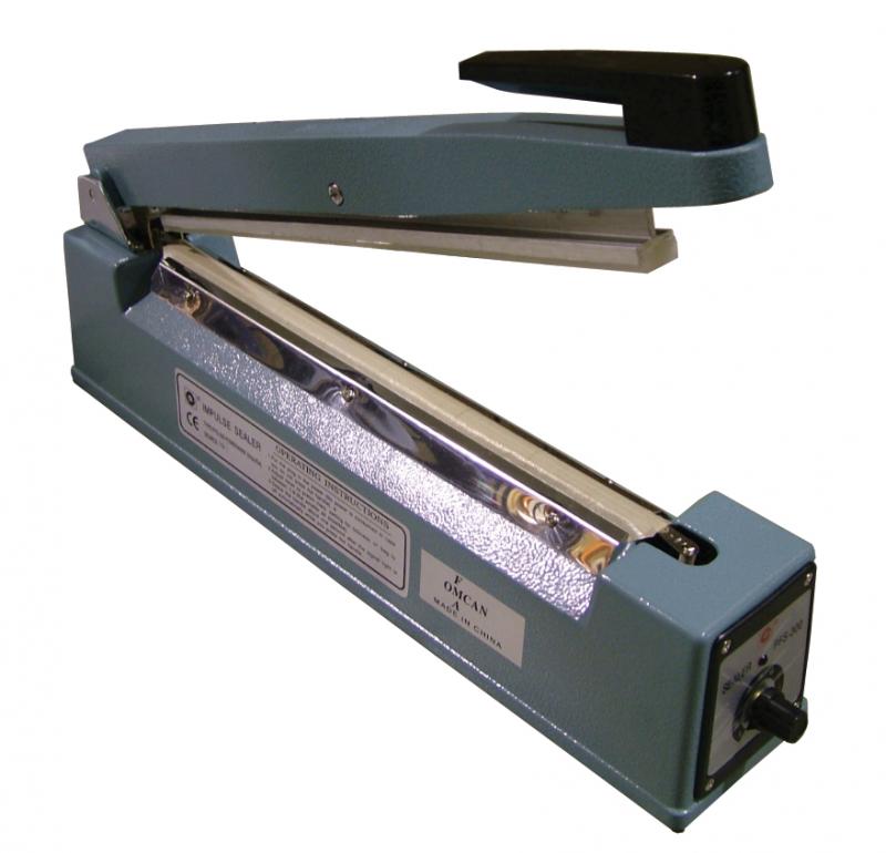 Portable Impulse Sealer with 12″ seal bar and 2 mm seal width