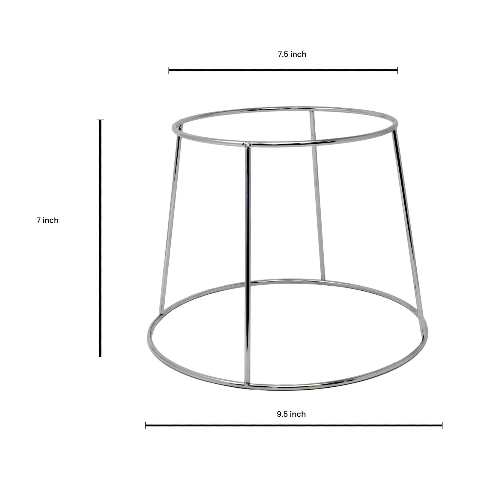 7″ Chrome-Plated Steel Pizza Riser Stand
