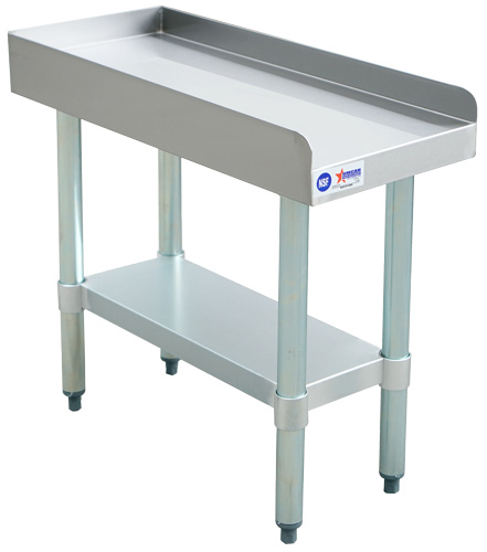 30″ x 12″ Stainless Steel Equipment Stand with Galvanized Undershelf and Legs