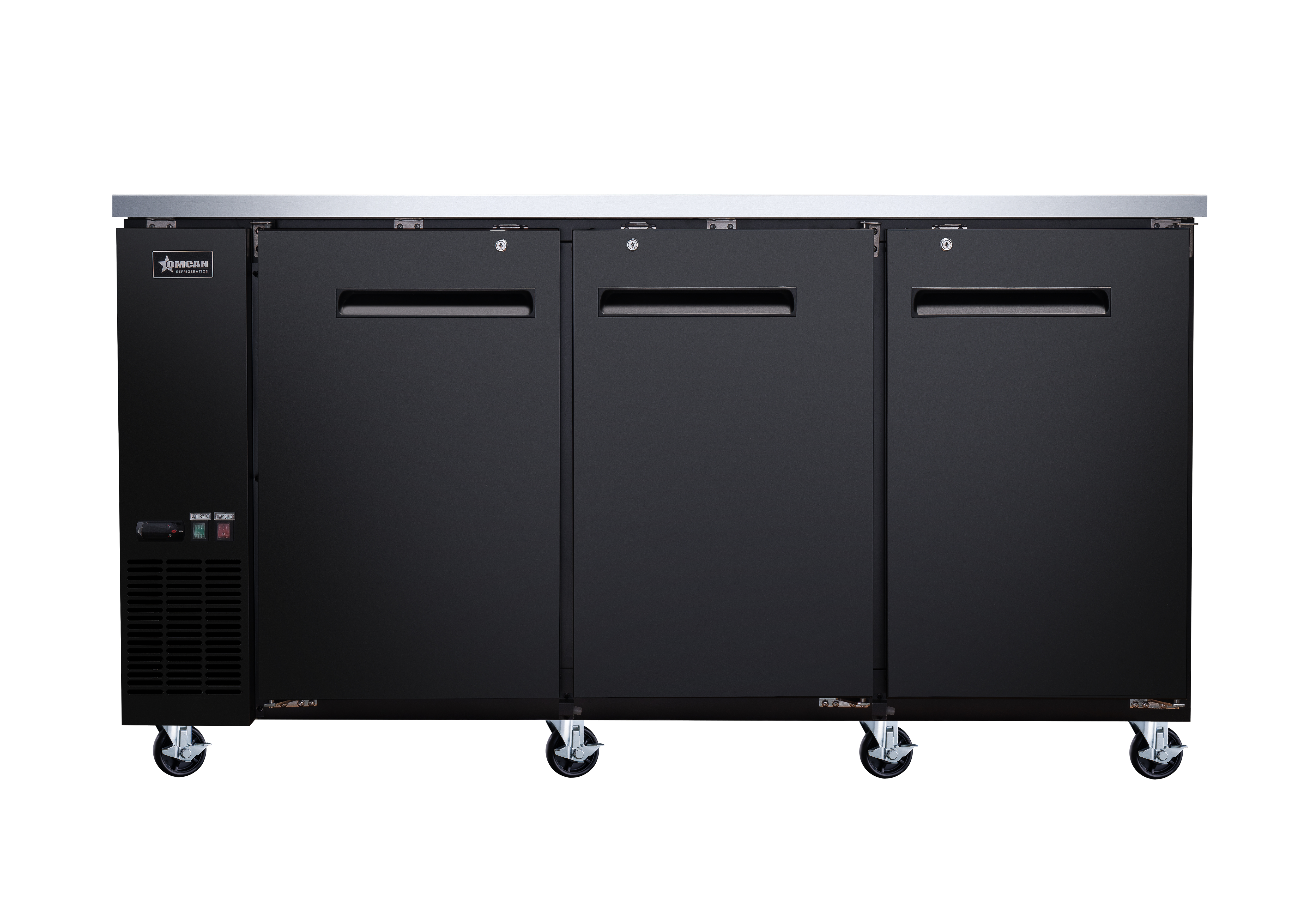 73" Solid 3-Door Bottle Cooler, 18.5 cu.ft. (525 L)