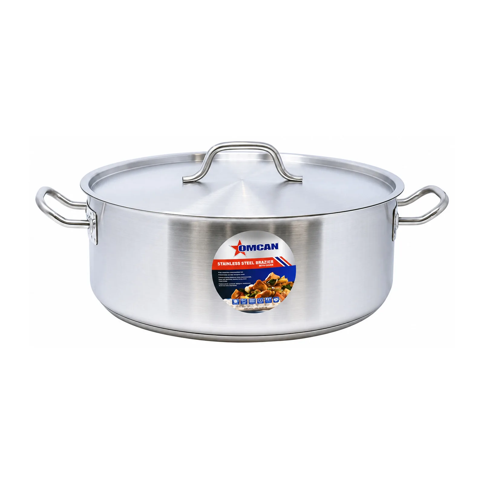 20 qt Stainless Steel Brazier with Lid