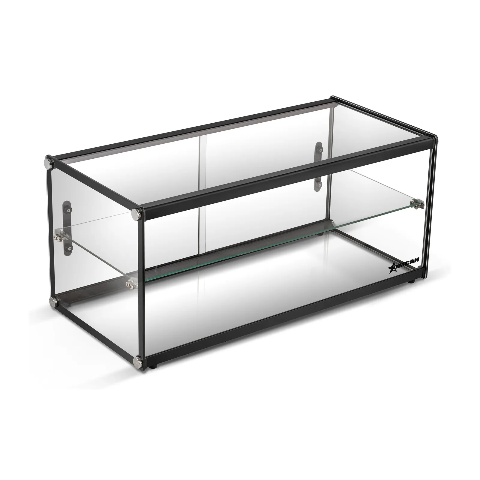 33″ Countertop Food Display Case with Square Front Glass, 2 Tiers, and 90 L capacity