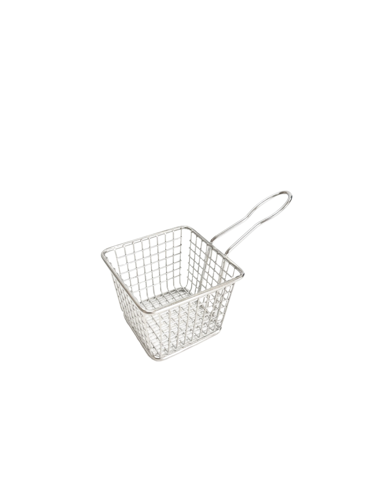 4″ x 3″ x 3″ Rectangular Stainless Steel Mini Serving Basket