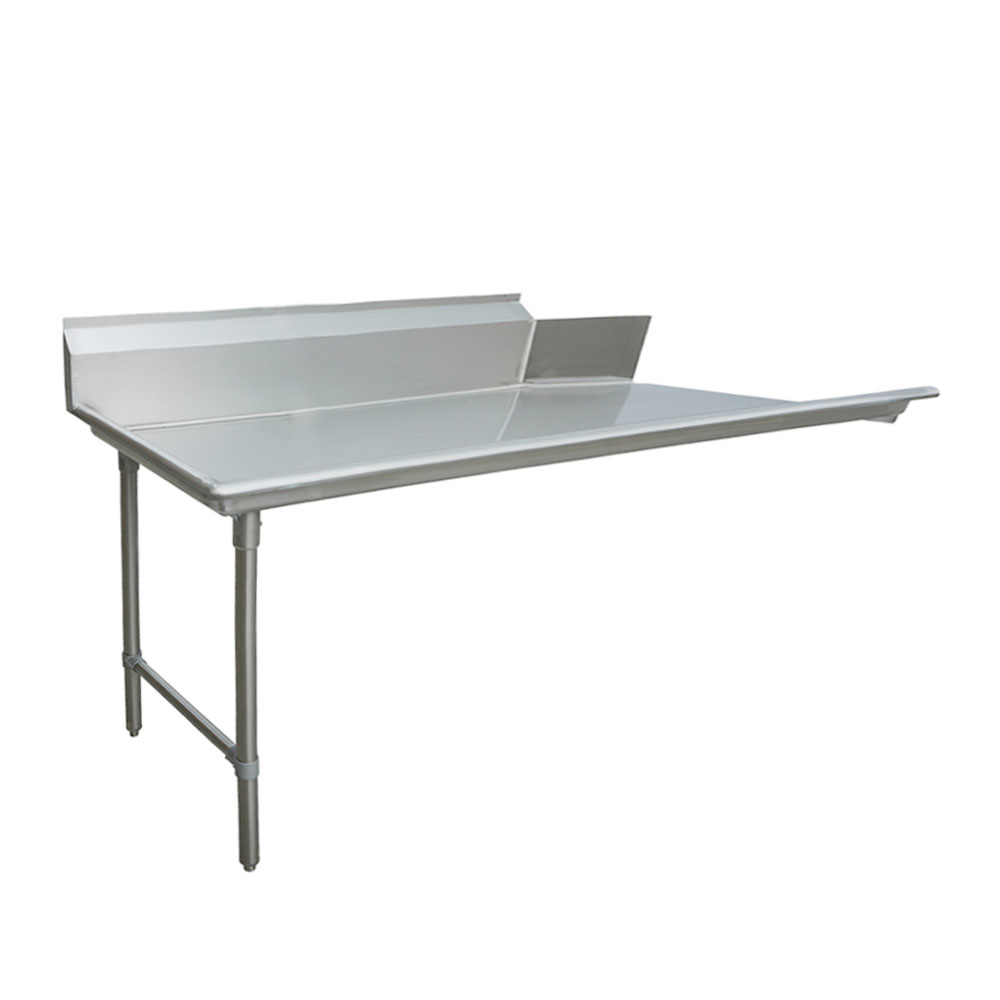 72″ Stainless Steel Clean Dish Table – Left Side