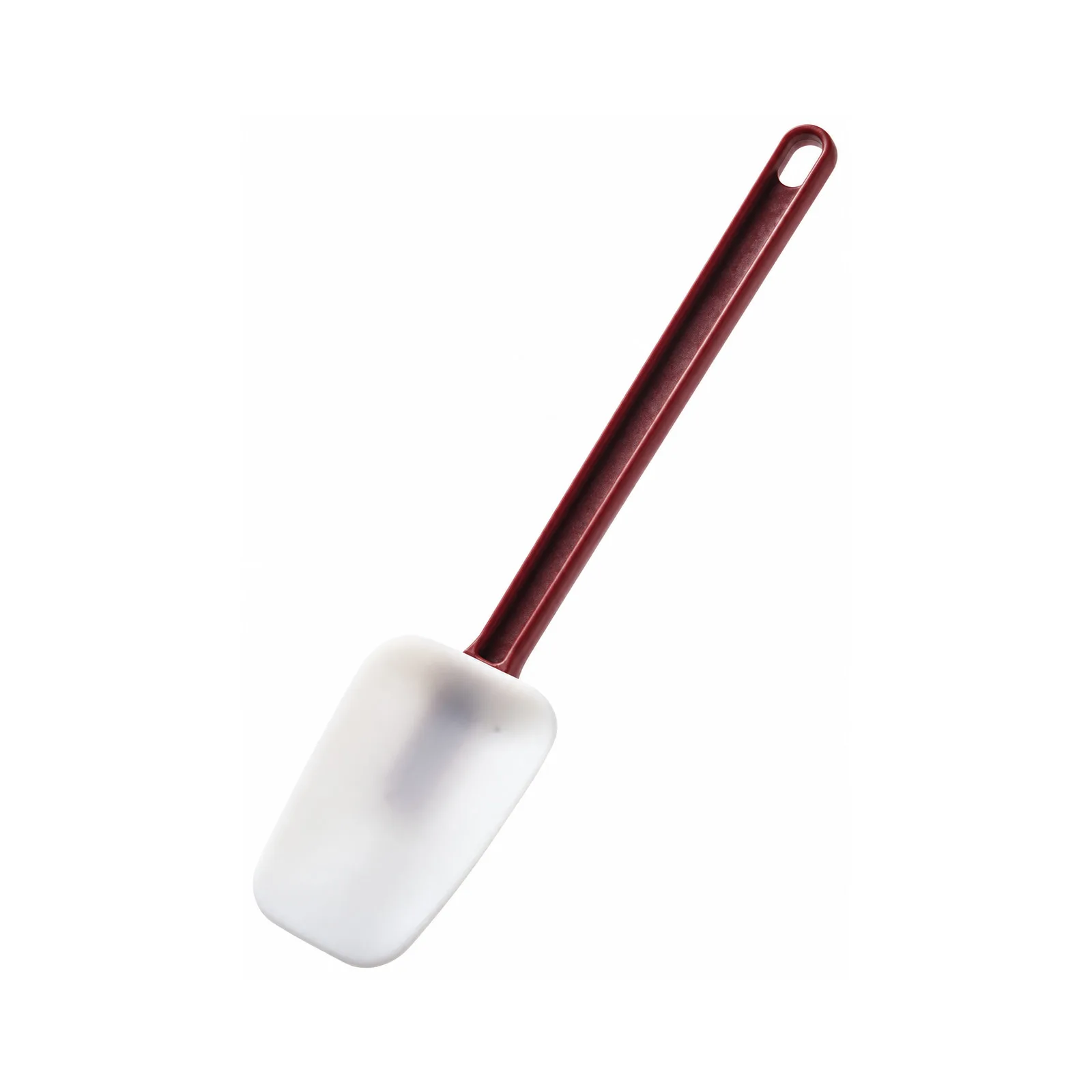 10″ High Temperature Silicone Scraper Spoonula with Red Handle