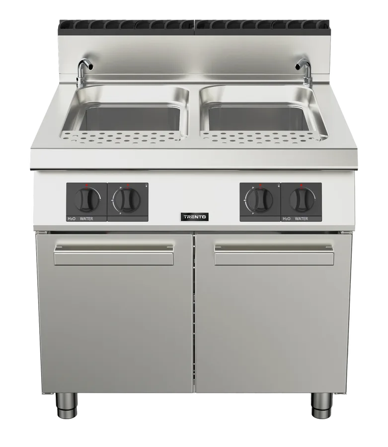 Trento 2 x 12 Gallon (45 L) Double Tank Natural Gas Pasta Cooker – 95,000 BTU