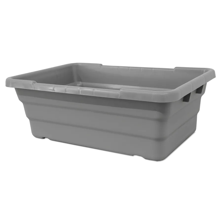 Gray Stackable Meat Lug / Tote Box 25″ x 16″ x 8 1/2″ NSF