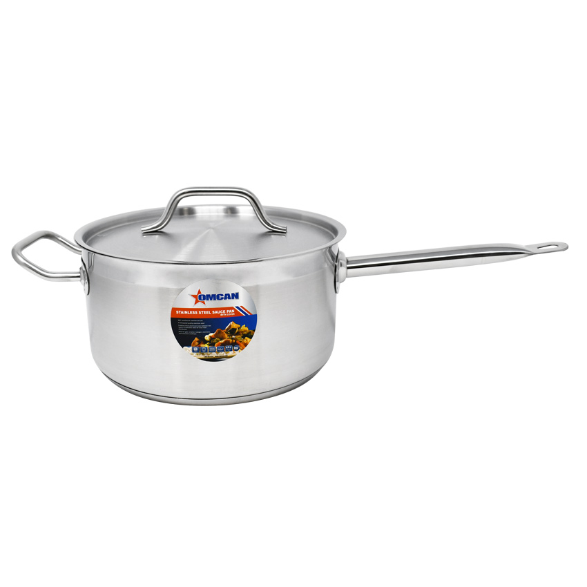 6 QT Stainless Steel Sauce Pan with Cover and Handle