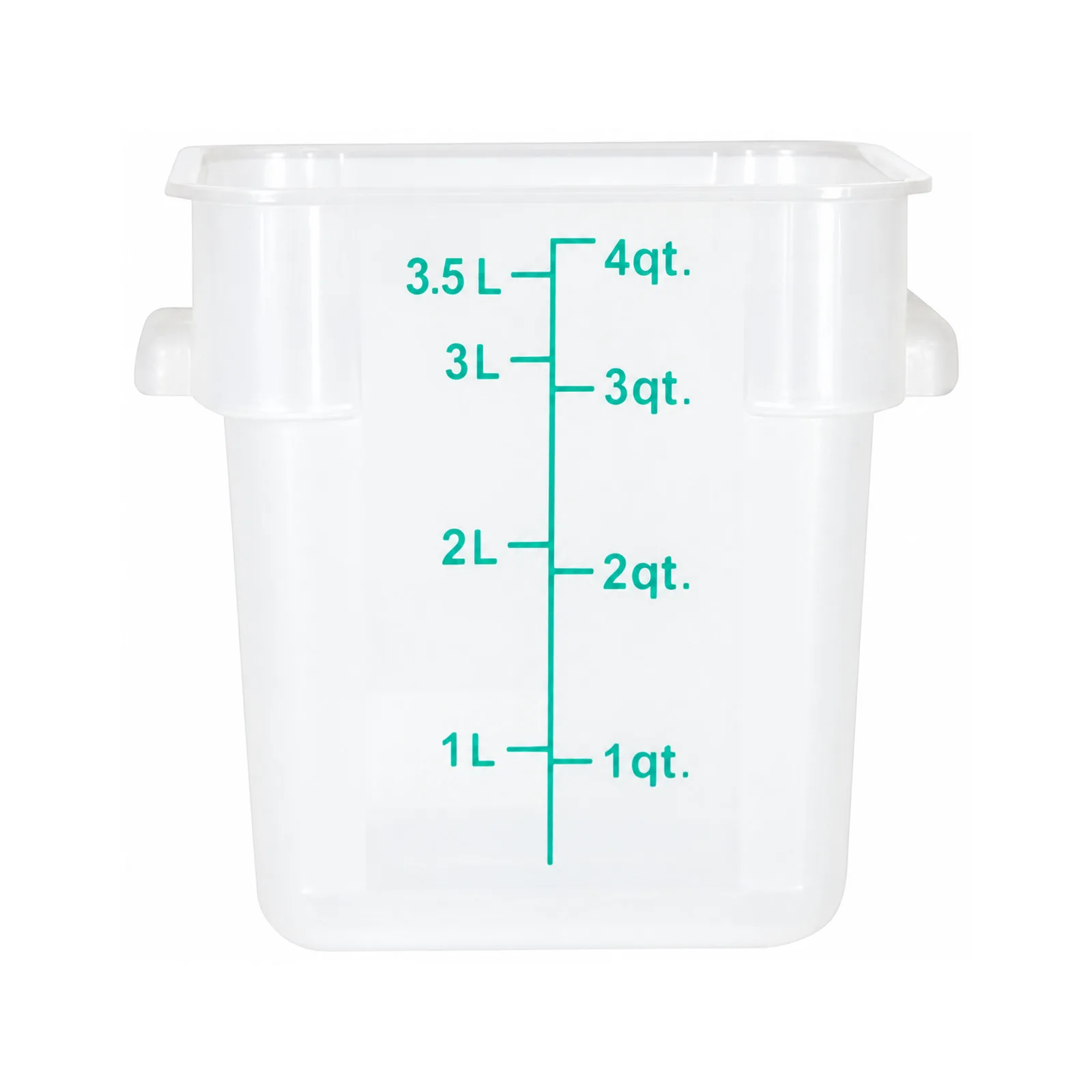 4 qt Polypropylene Translucent Square Food Storage Container