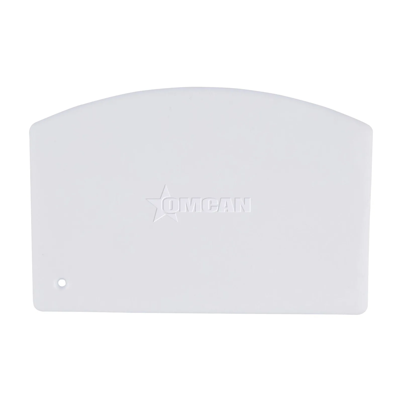 5 1/2″ x 3 3/4″ Plastic Dough Scraper, White – Pack of 12