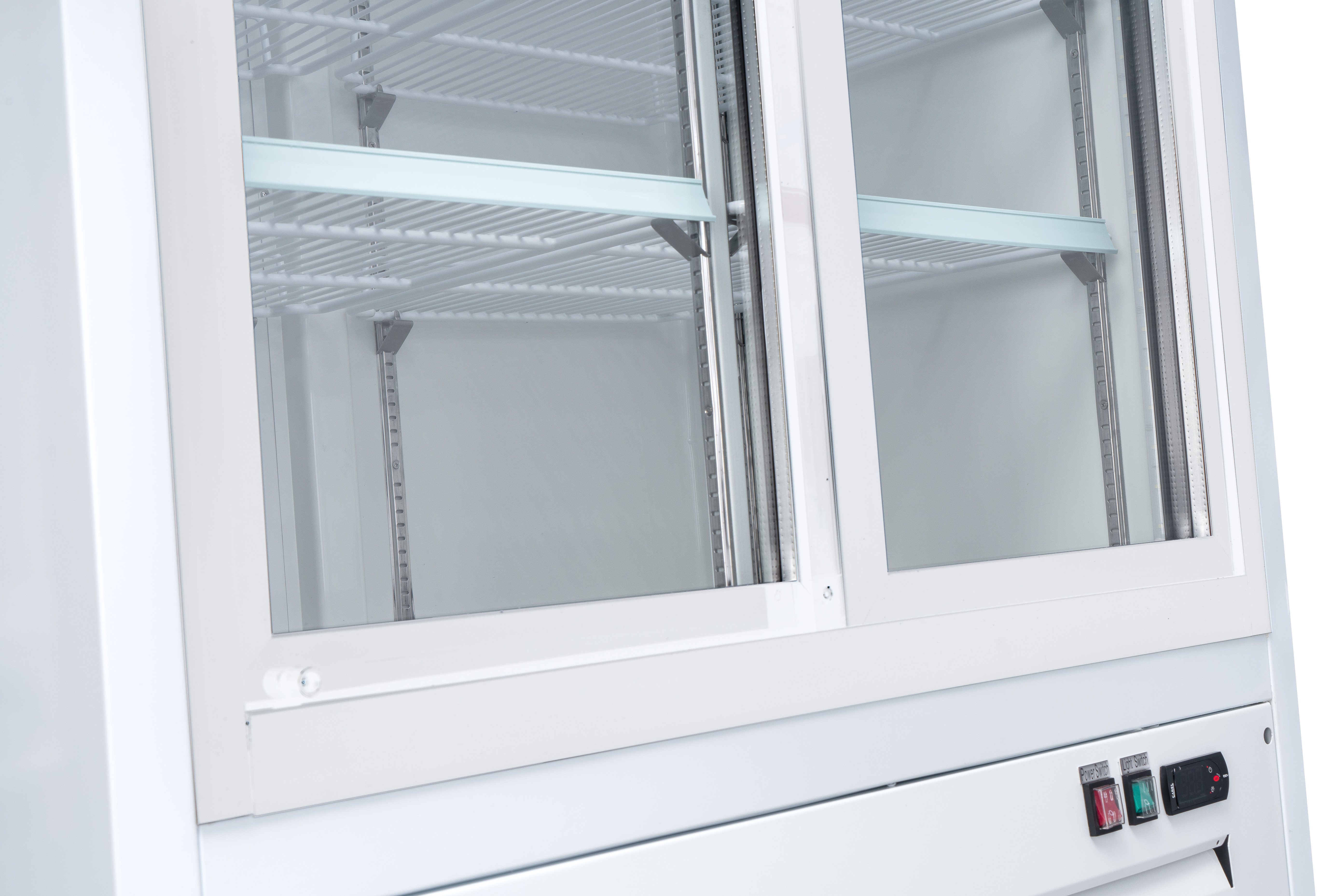 22″ One (1) Glass Door Display Refrigerator, 9.1 cu.ft. (257 L), White