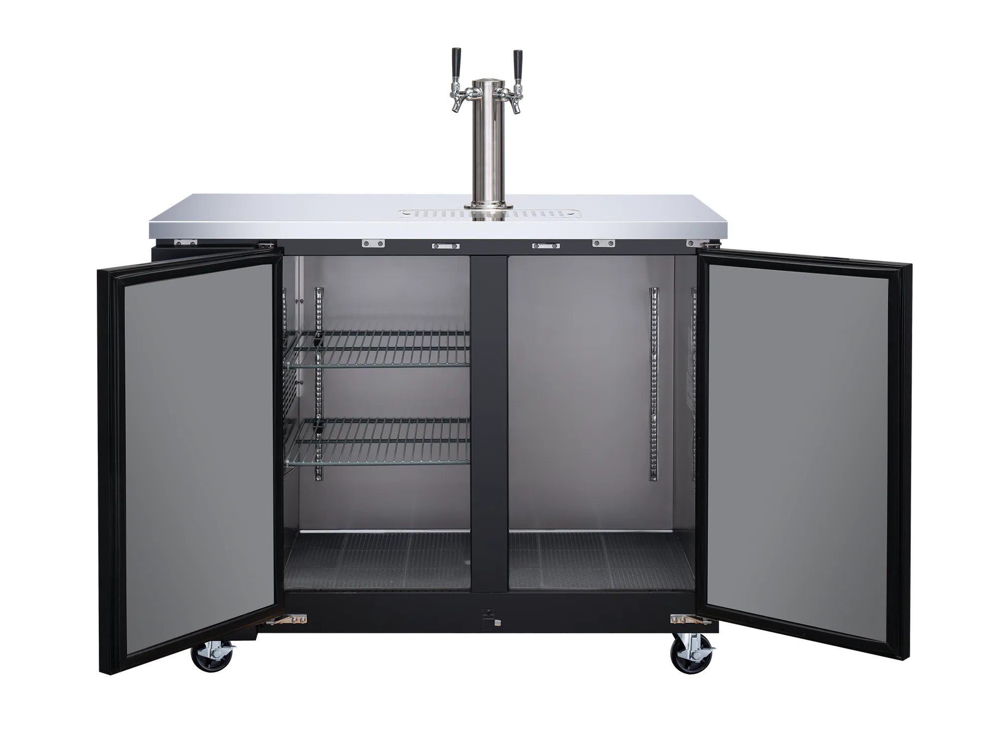 48″ Two (2) Door Kegerator / Beer Dispenser Single Tower with 2 Taps, 11.8 cu.ft. (335 L)
