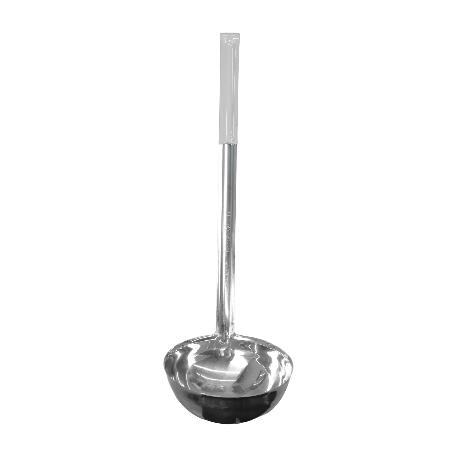 12 oz One-Piece Stainless Steel Ladle with Gray Handle