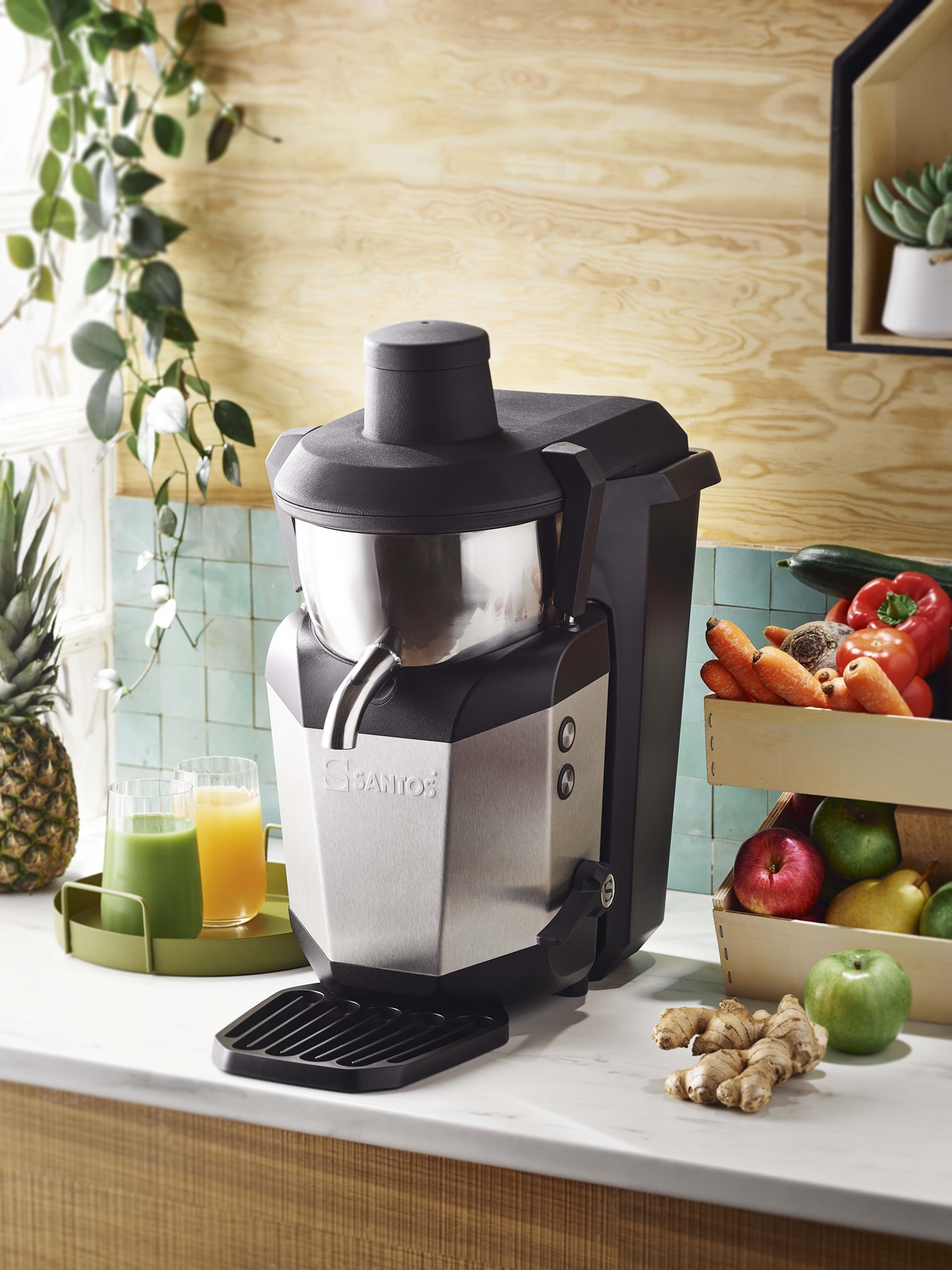 Santos 50X Centrifugal Fruit and Vegetable Juice Extractor with High Yield Filter Basket