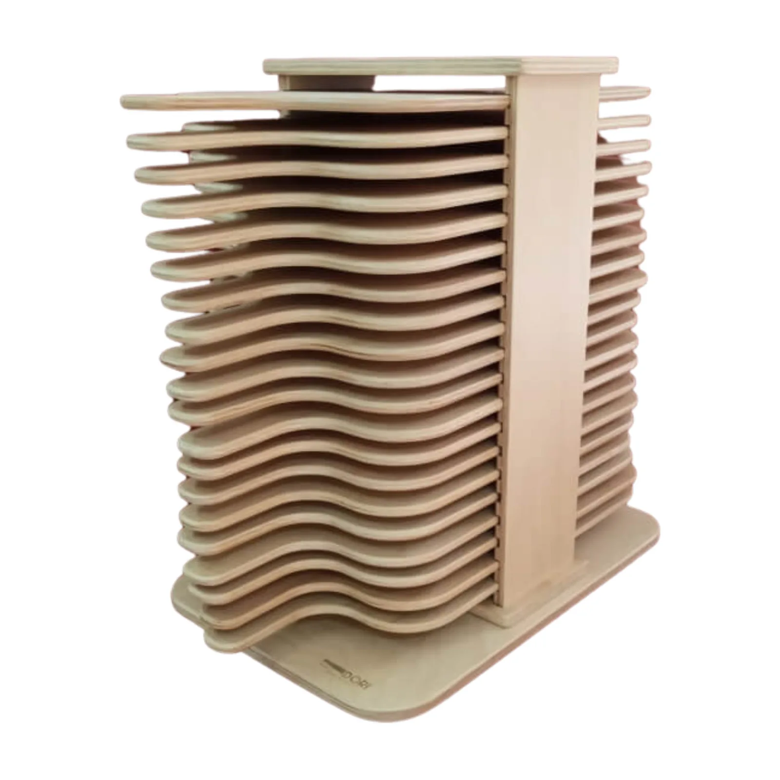 Linea Dori Beech Wood 20-Slot Rack for Pinsa Romana Serving Board