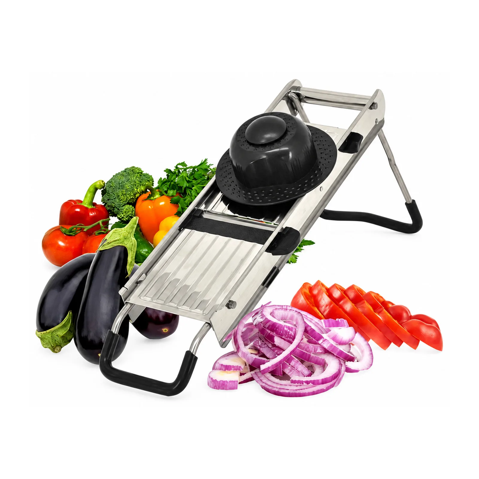 Stainless Steel Mandoline with 5 Interchangeable Blades