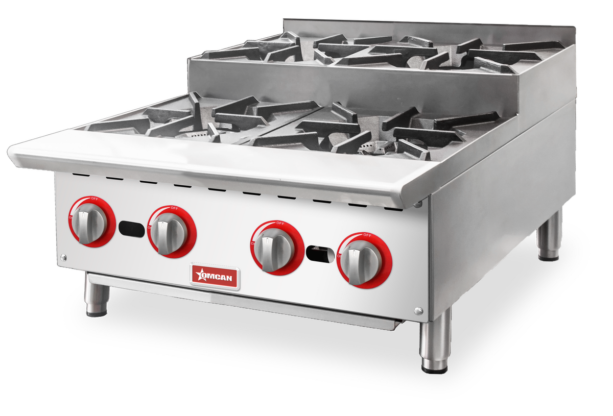 24″ Step-Up Hot Plate with 4 Burners