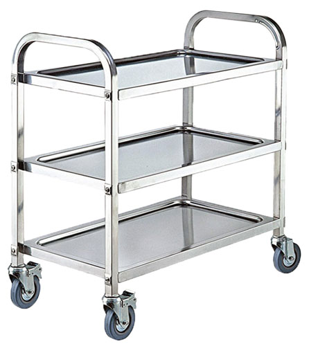 Stainless Steel 3-Tier Bussing Cart