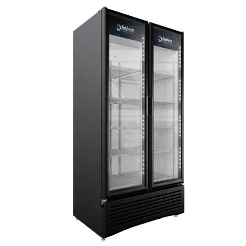 Imbera 40″ Two (2) Glass Door Refrigerator, 26 cu. ft. (736 L), Black