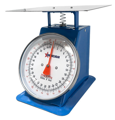 Dial Spring Scale with 25 kg Capacity and Stainless Steel Platform