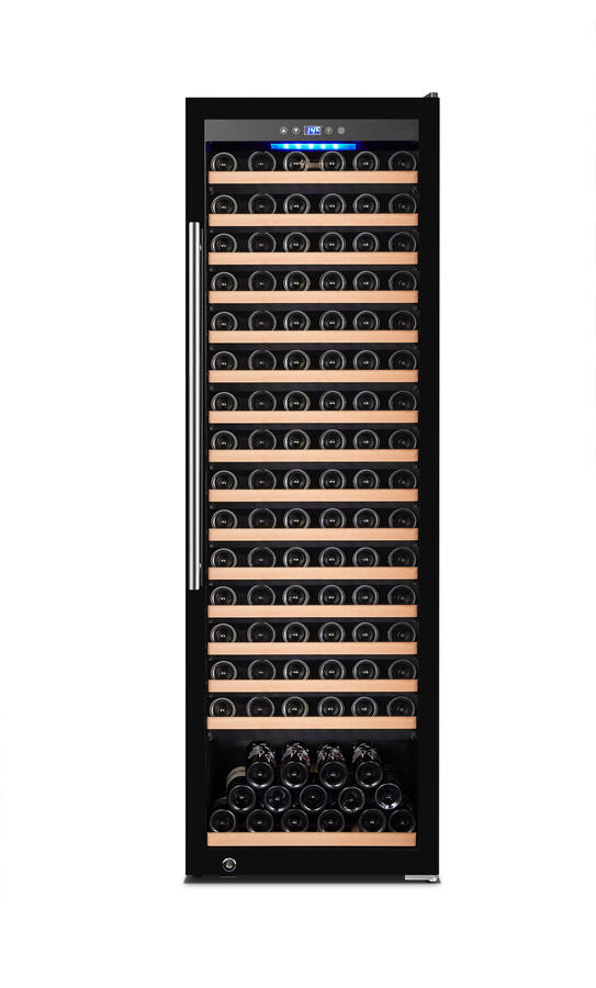 Vinovero 27-inch Single Zone Wine Cooler with 192 Bottle Capacity and Black Full Glass Door