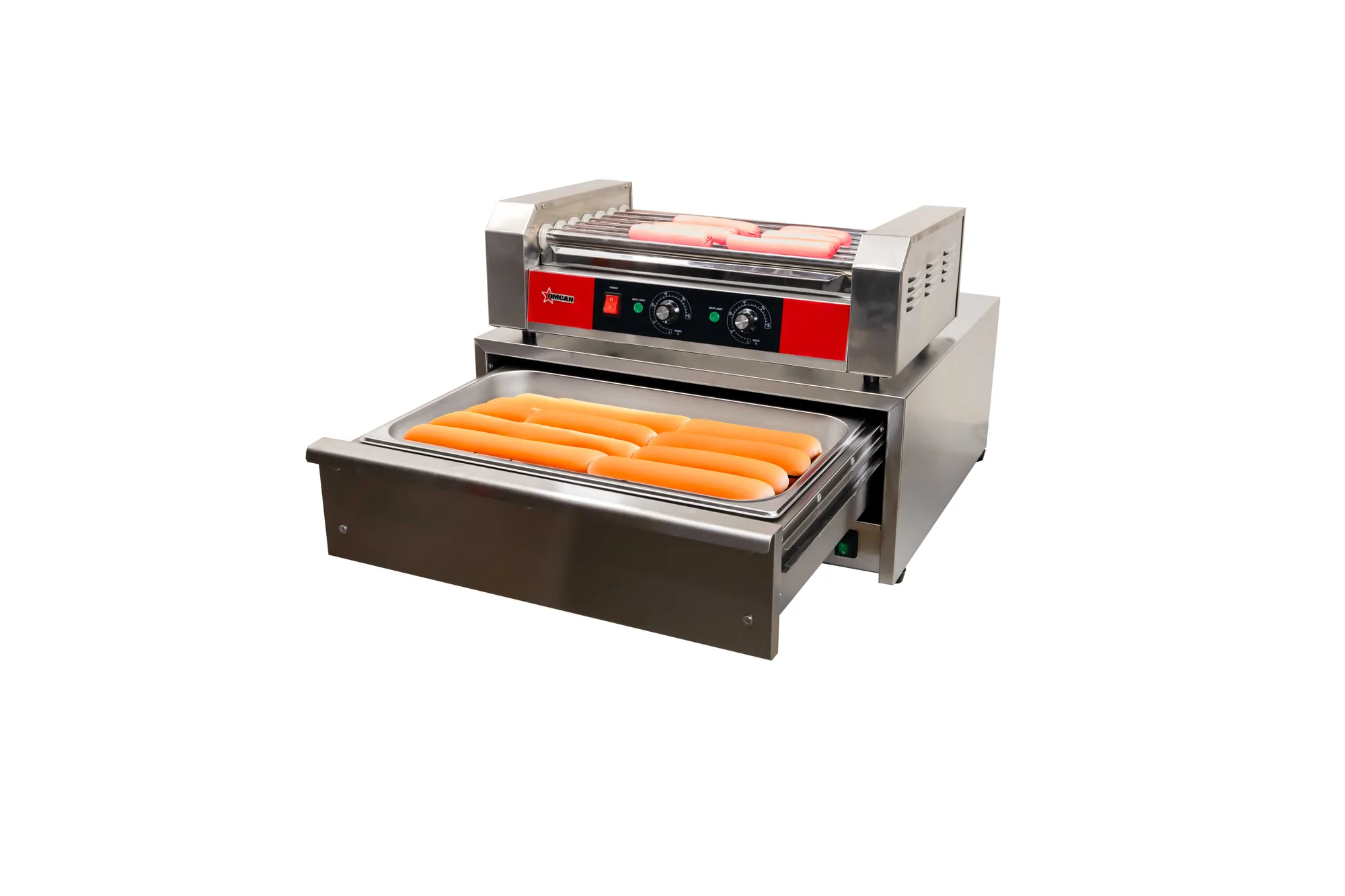 18 Hot Dog Roller Grill with 7 Rollers – 120 V, 910 W