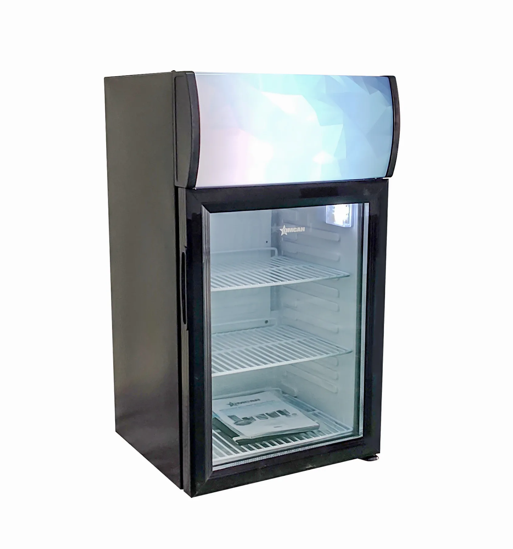 16″ One (1) Glass Door Countertop Display Refrigerator, 1.41 cu. ft. (40 L), Black