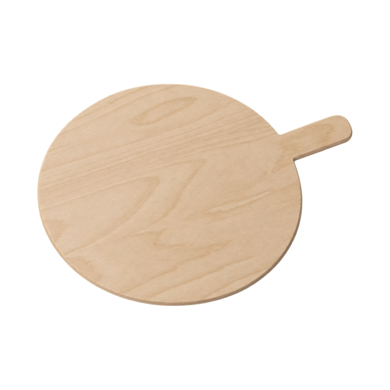 Linea Dori 16″ x 16″ Beech Wood Round Pizza Serving Board 0.3″ Thick with 4″ Handle
