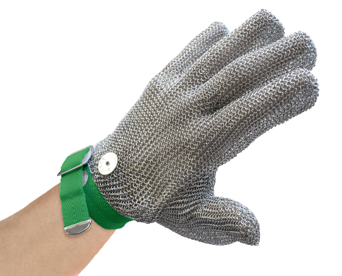 Extra Large Mesh Glove with Green Wrist Strap