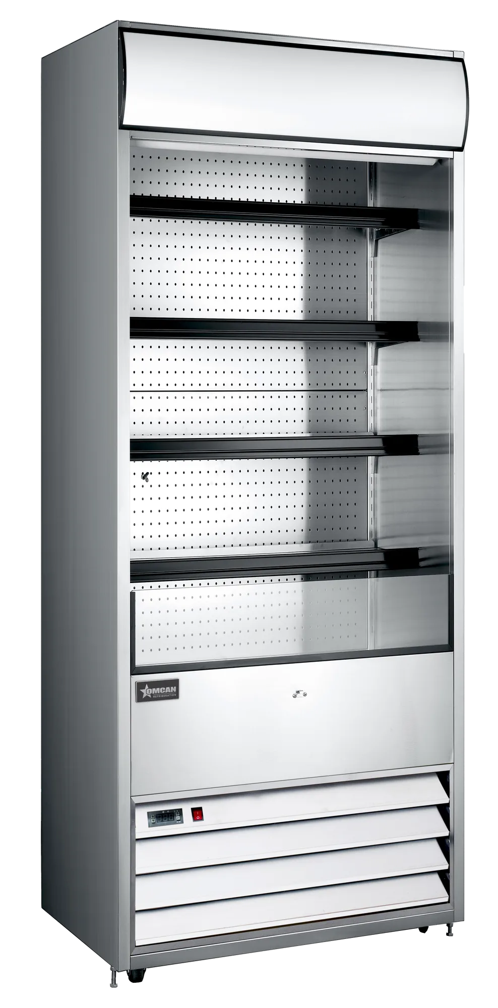 30″ Four (4) Shelf Grab-and-Go Refrigerated Showcase, 15.5 cu. ft. (440 L), Stainless Steel