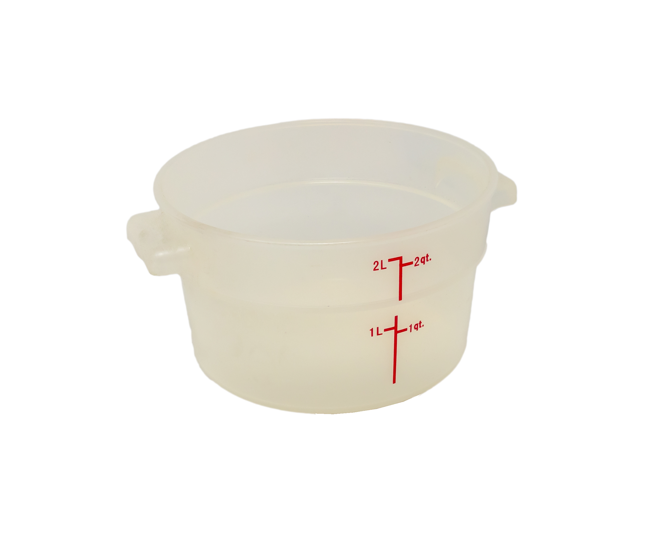 2 QT Polypropylene Translucent Round Food Storage Container