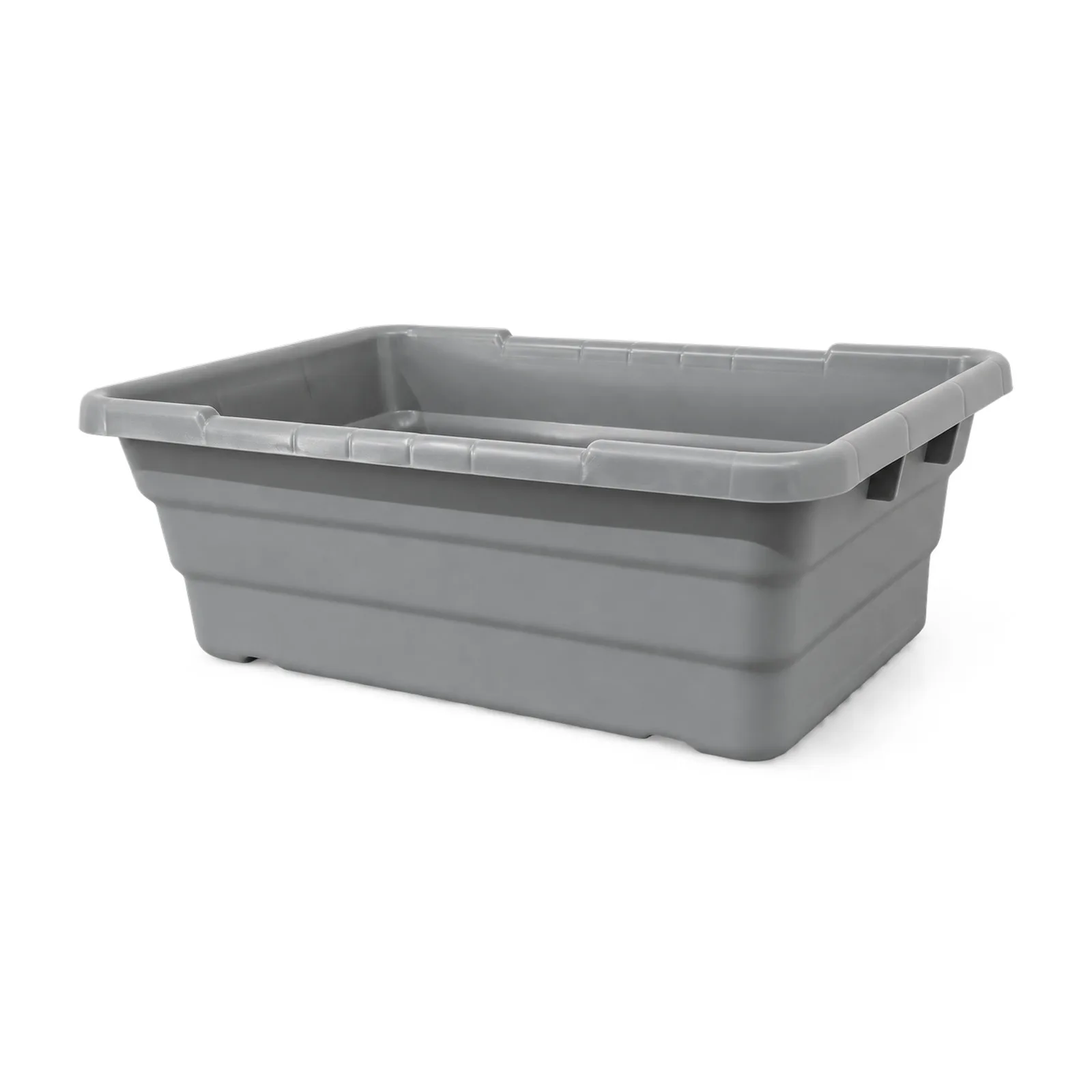 Gray Stackable Meat Lug / Tote Box 25″ x 16″ x 8 1/2″ NSF