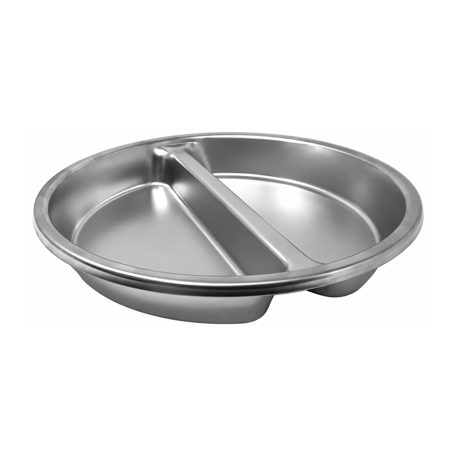 Chafer Divided Food Pan Round 15″ Dia for 80527