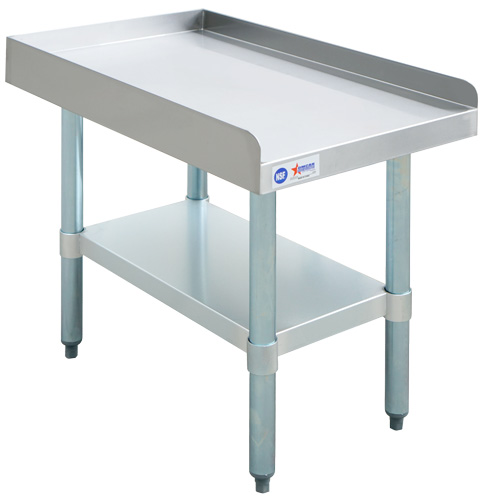 30″ x 18″ Stainless Steel Equipment Stand with Stainless Steel Undershelf and Legs