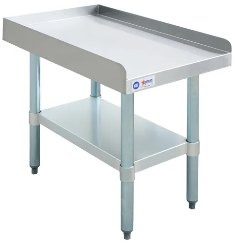 30″ x 18″ 18 Gauge 430 Stainless Steel Equipment Stand with Stainless Steel Undershelf and Legs