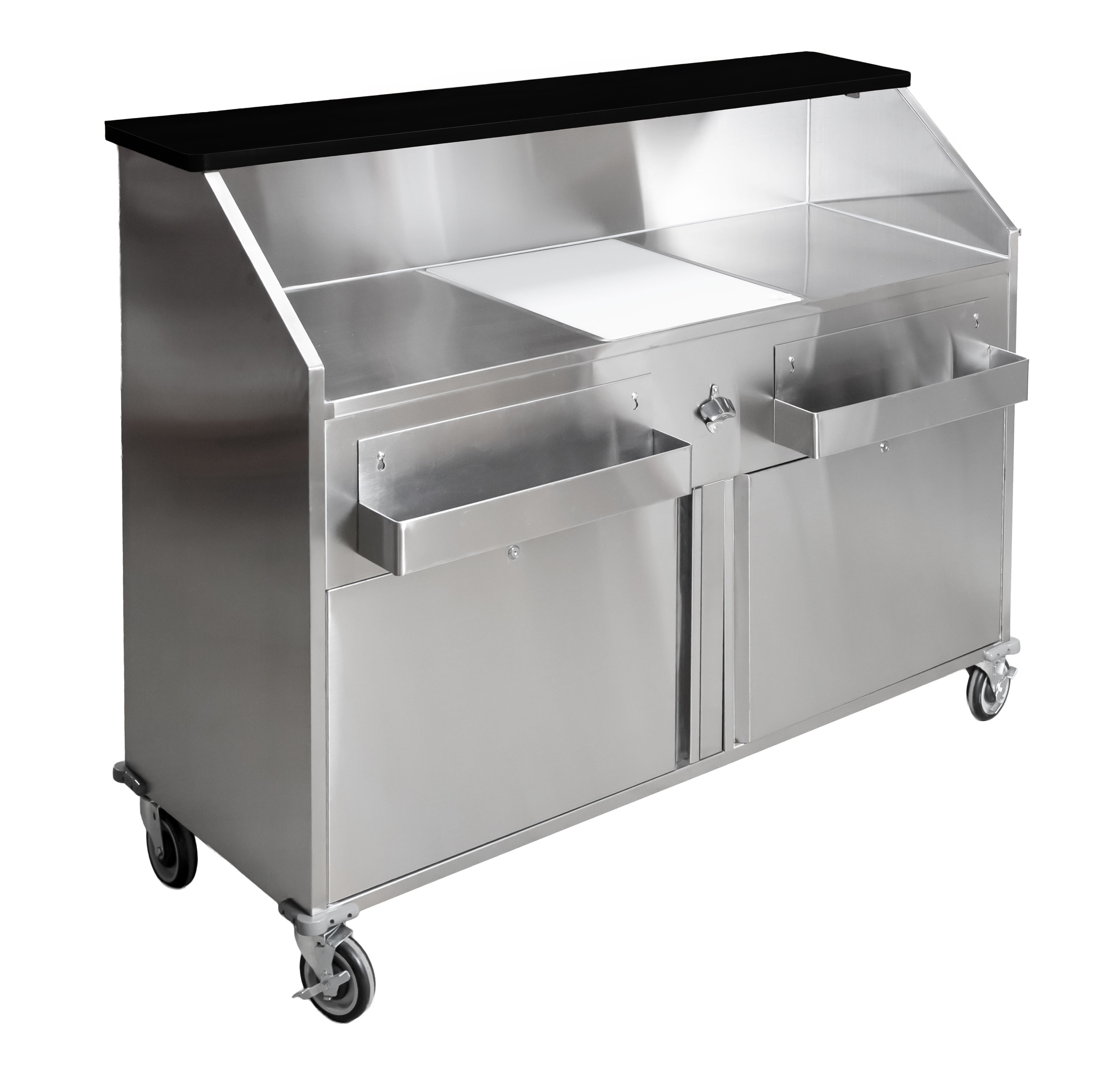 61″ Portable Bar with Hinge Doors, Ice Bin, Shut-off Valve and Speed Rails