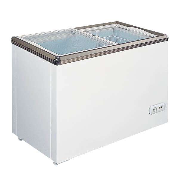 66-inch Ice Cream Display Chest Freezer with Flat Glass Top 16.5 Cu. ft