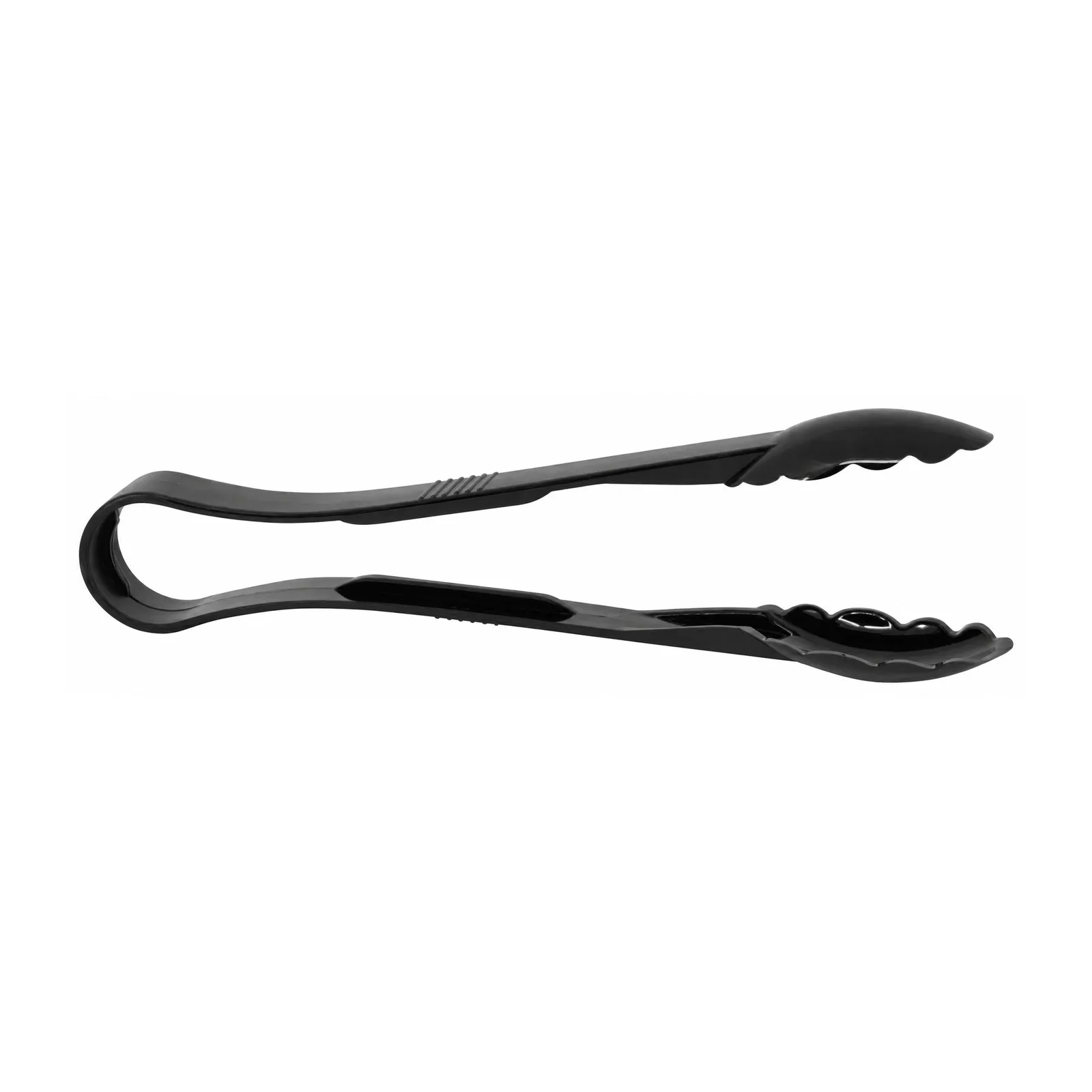 12″ Polycarbonate Black Scallop Tongs