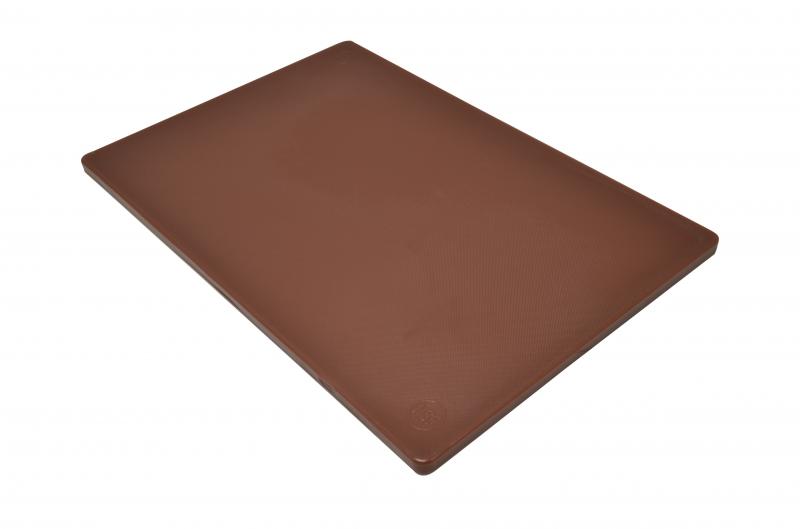 12″ x 18″ x 1/2″ Polyethylene Brown Rigid Cutting Board