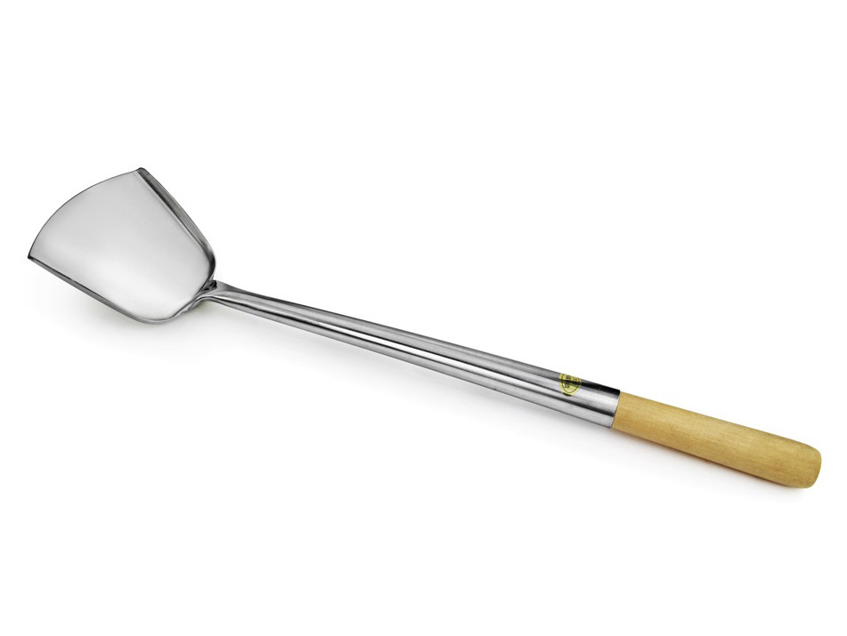 Stainless Steel 4-3/4” x 4-1/5”  Medium Wok Spatula with 15” Handle