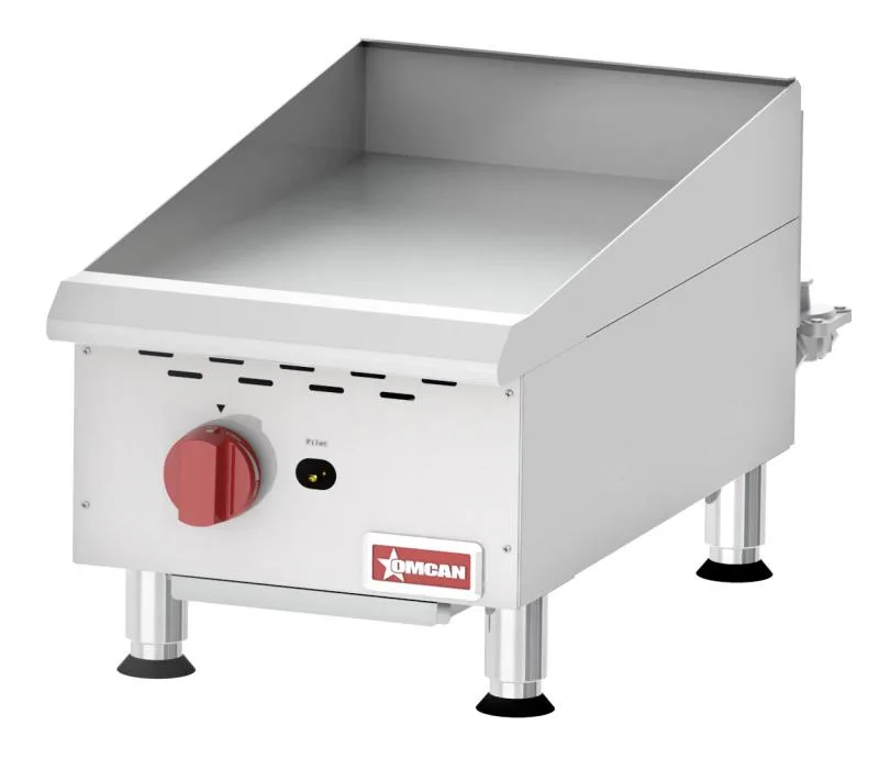 Elite 15″ Countertop Gas Griddle 1 Burner with Manual Control, 30,000 BTU