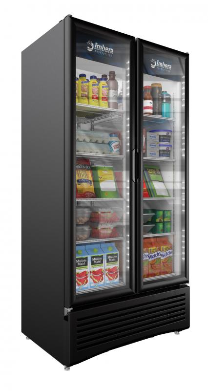 Imbera 40″ Two Glass Swing Door Refrigerator with 26 cu.ft. capacity, Black