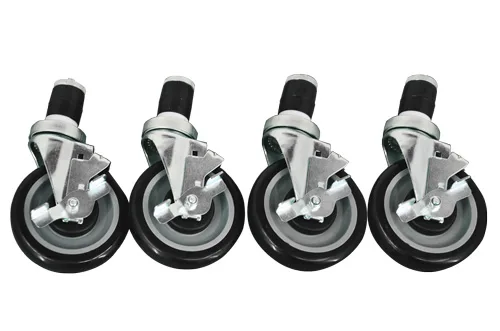 5″ Caster with Brake for Worktables, Equipment Stands and Steam Tables