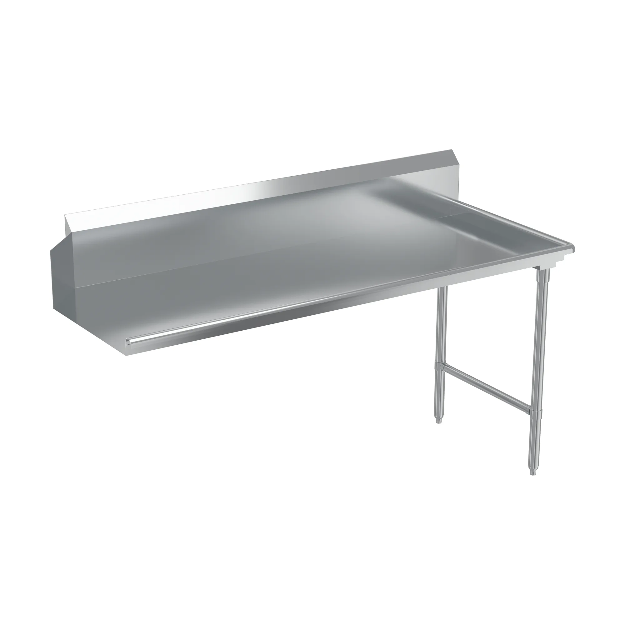 72″ 18 Gauge 304 Stainless Steel Clean Dish Table – Right Side