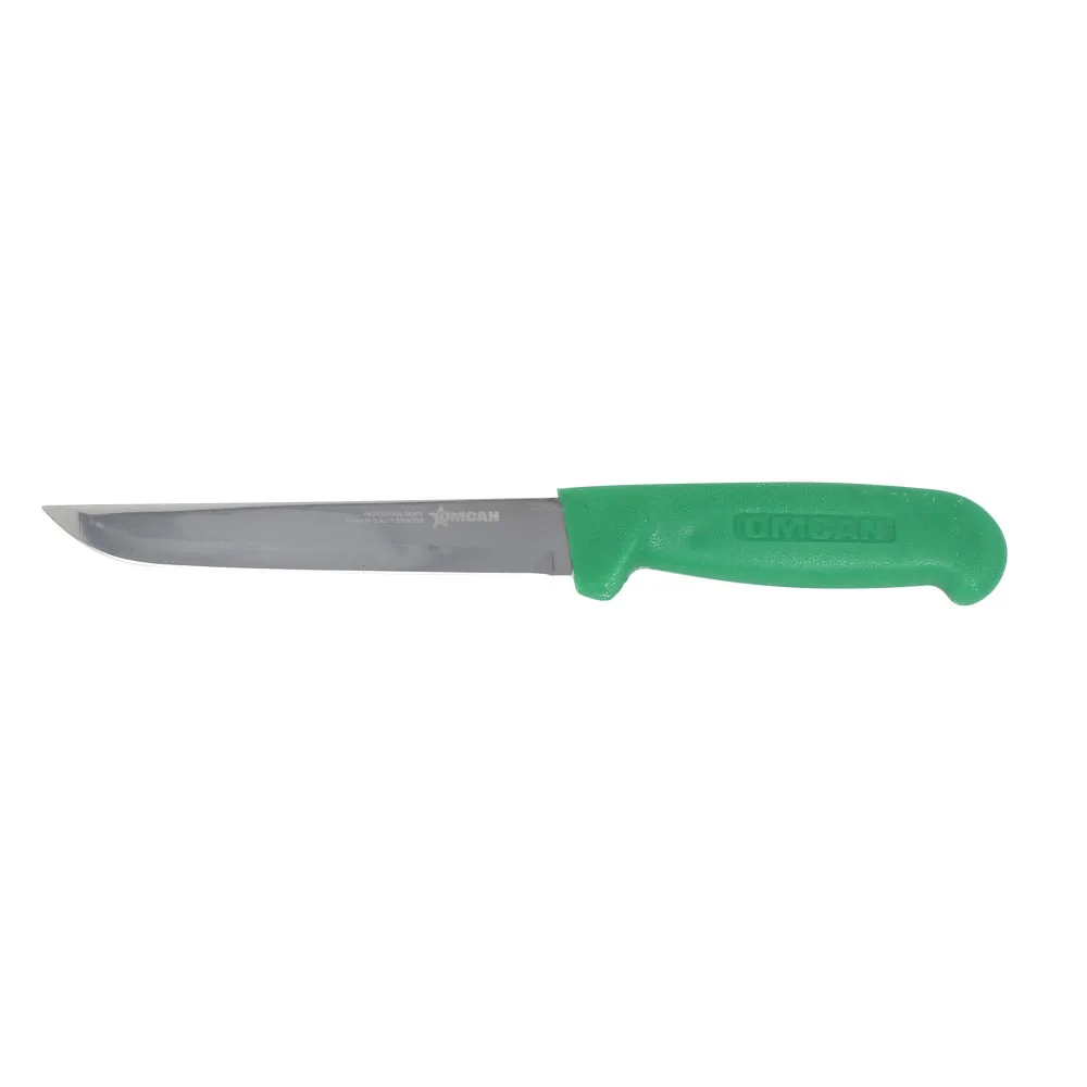6″ Straight Blade Boning Knife with Green Polypropylene Handle